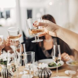 Glasses at a table