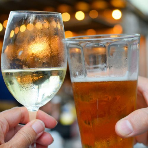 Toasting wine and beer